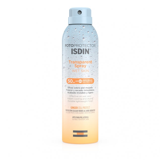 Fotoprotector ISDIN Transparent Spray Wet Skin SPF 50
